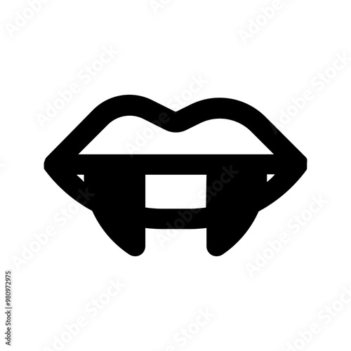 vampire glyph icon