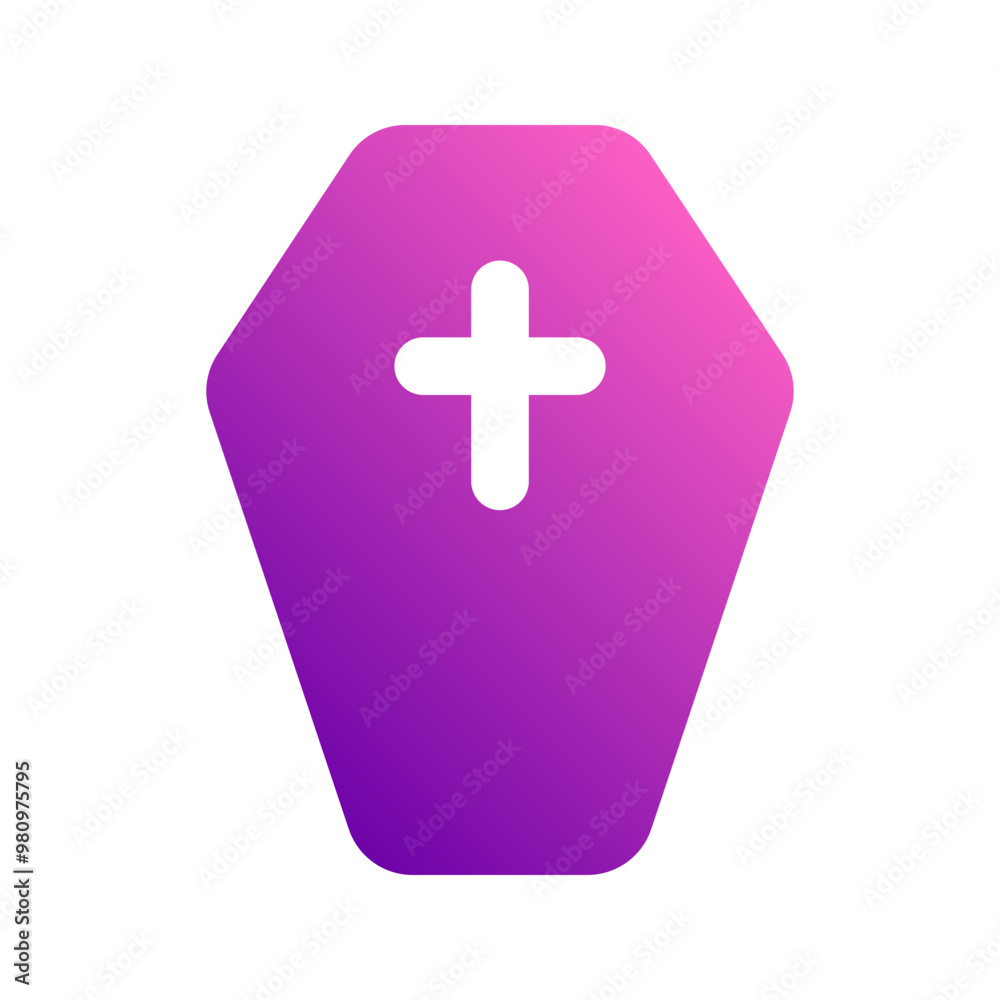 Obraz premium coffin gradient icon
