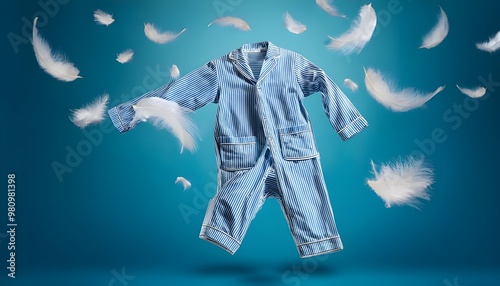 Pajamas: Illustrate pajamas floating down like feathers after being tossed into the air.