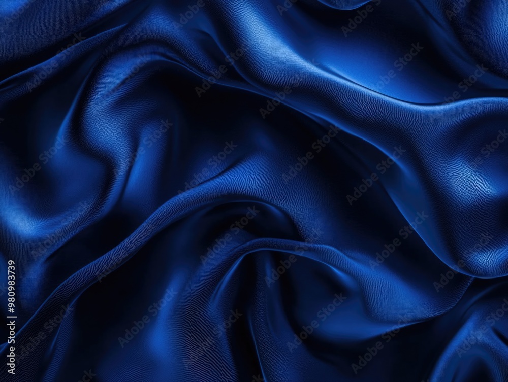 Obraz premium Dark blue silk texture