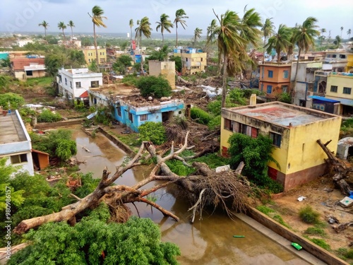 Severe cyclonic storm Hudhud's powerful winds and heavy rainfall cause massive destruction, uprooting trees and