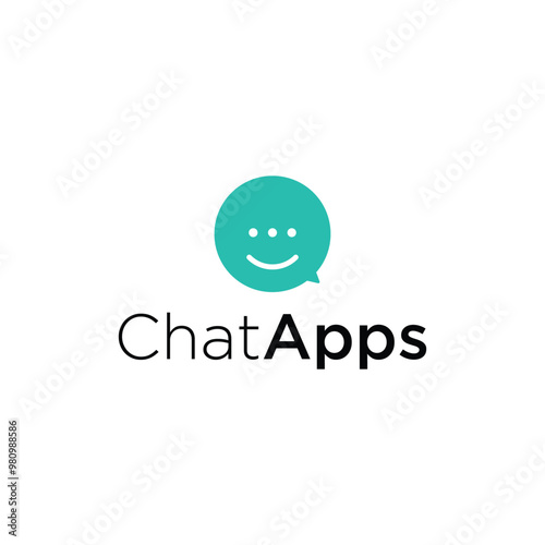 Chat apps logo icon vector