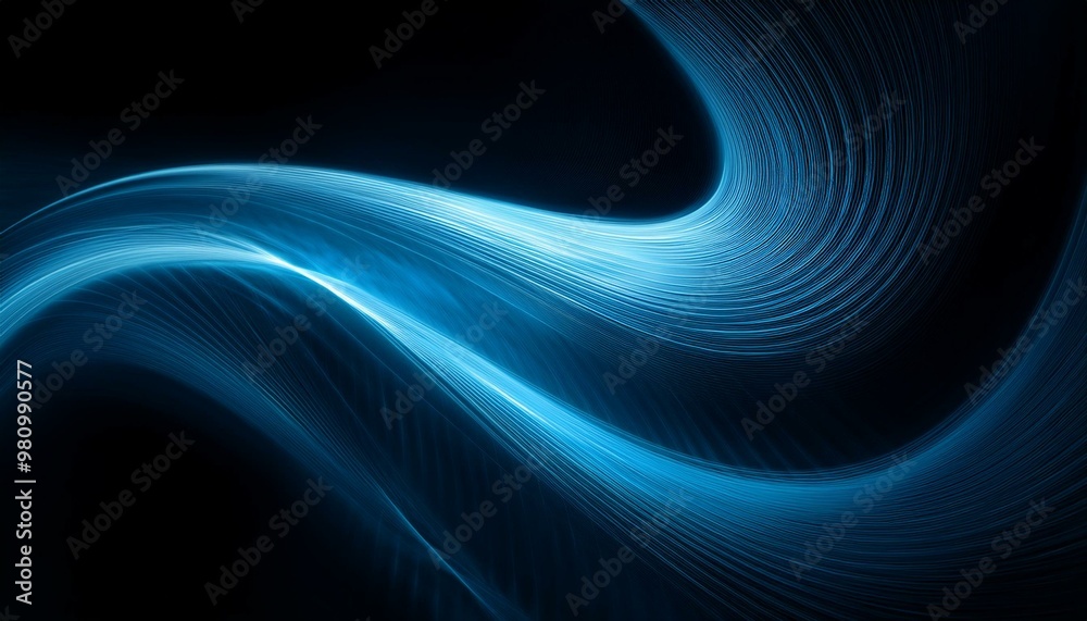 Abstract blue on black background texture. Dynamic curves ands blurs pattern. Detailed fractal graphics. Science and technology concept. Abstract blue on black background texture. Dynamic curves ands blurs pattern. Detailed fractal graphics. Science and technology concept.