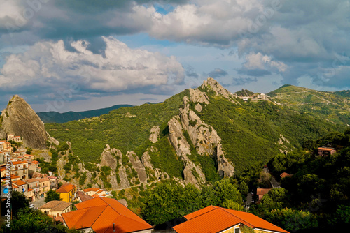 Castelmezzano, il borgo antico immersi nei tipici panorami delle Dolomiti Lucane,Potenza,Basilicata,Italy-37 photo