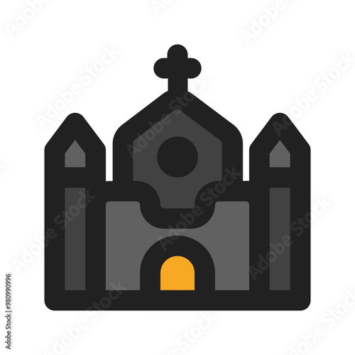 castle outline fill icon