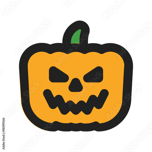 pumpkin outline fill icon