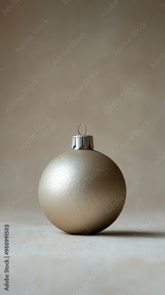 Minimalist background with a single Christmas ornament, allowing the focus to be on the text Minimalist background with a single Christmas ornament, allowing the focus to be on the text