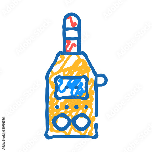 vibrometer measuring equipment doodle icon sketch vector. vibrometer measuring equipment sign. isolated symbol illustration