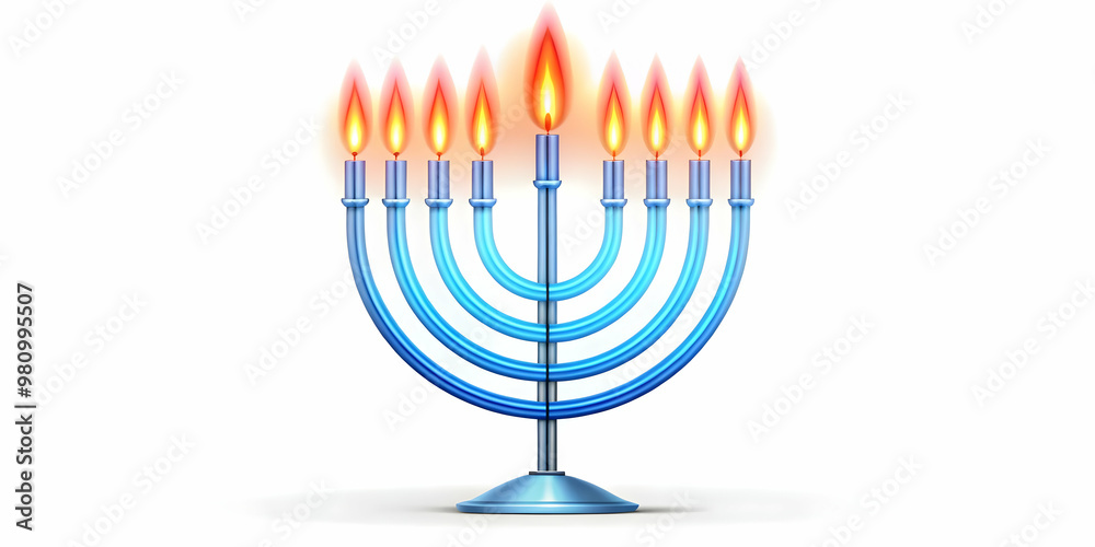 Futuristic Menorah Candles with Neon Flames Flickering: A Detailed Macro Shot Capturing the Modern Glow of Hanukkah in a Simple Flat Vector Illustration Futuristic Menorah Candles with Neon Flames Flickering: A Detailed Macro Shot Capturing the Modern Glow of Hanukkah in a Simple Flat Vector Illustration