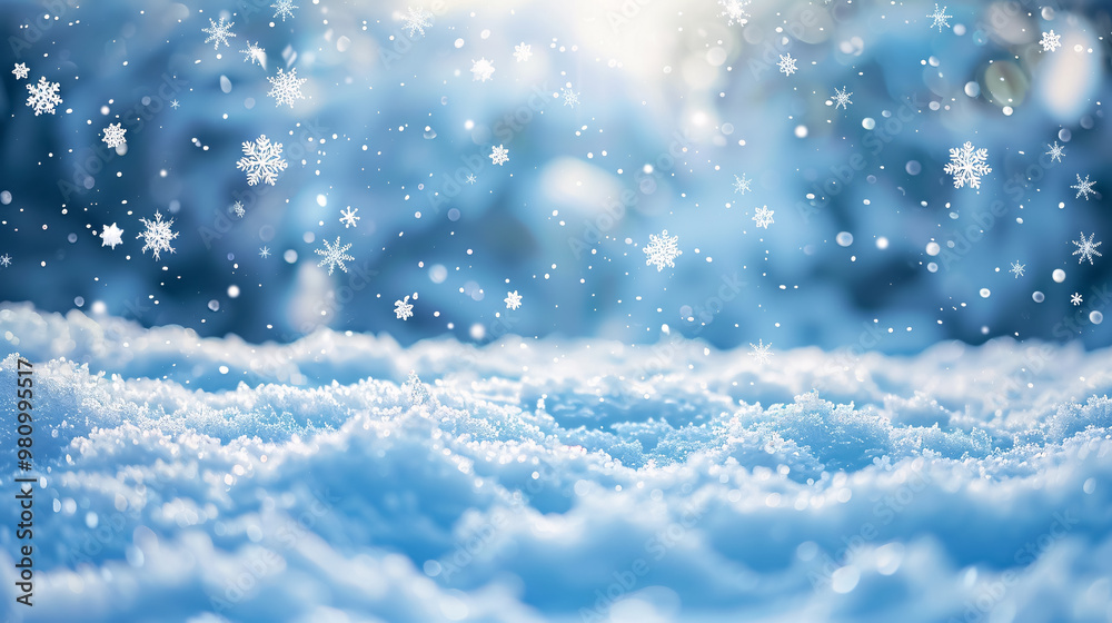 Fototapeta premium Blue Winter Background