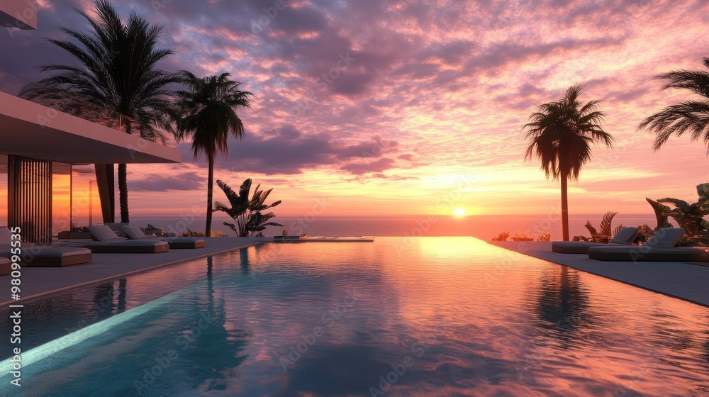 Sunset Luxury Poolside Sunset Luxury Poolside