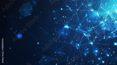 Abstract Blue Network Pattern