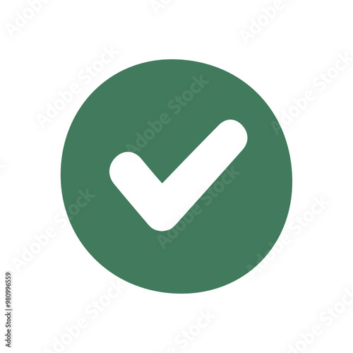 Approved checkmark on white background, marking checkmark, filling questionnaire, checkbox, success symbol, approving, confirming, agreeing flat vector illustration isolated on white background.