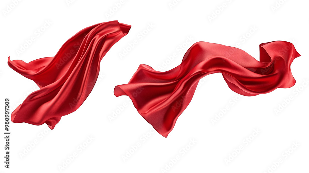 3d luxury silk flying texture. The flying red silky cloth luxury fluid wave set. Red textile drapery, flowing tissue isolated on a transparent background. 3d luxury silk flying texture. The flying red silky cloth luxury fluid wave set. Red textile drapery, flowing tissue isolated on a transparent background.