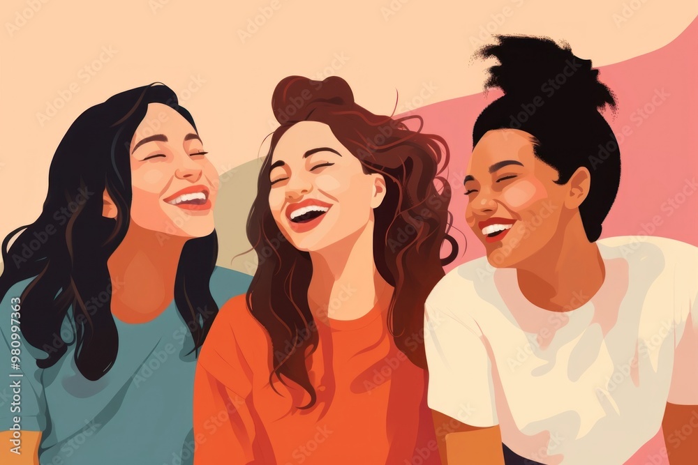 Happy friends laughing smile adult. Happy friends laughing smile adult.