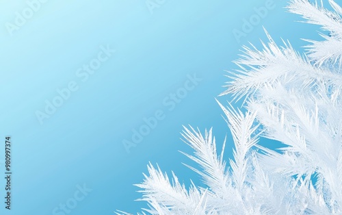 Frozen Ice Crystals, geometric, abstract patterns formed by ice crystals and frost