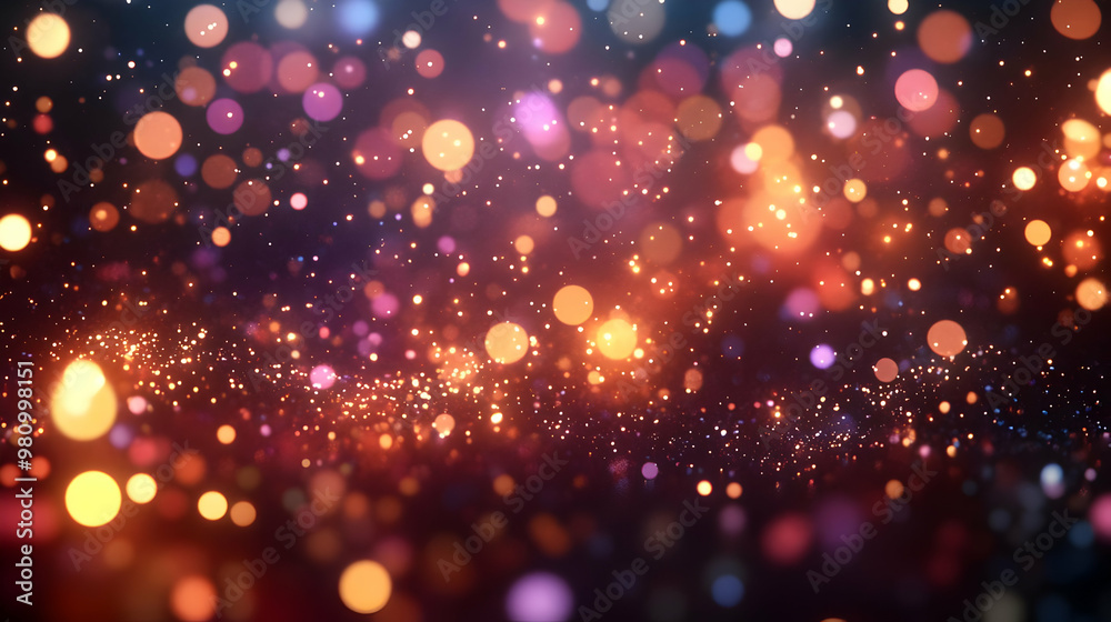 Festive 3D Bokeh Party Background with Colorful Sparkling Lights for New Year 2025 Celebrations, Ideal for Text Overlays and Whimsical Atmosphere Festive 3D Bokeh Party Background with Colorful Sparkling Lights for New Year 2025 Celebrations, Ideal for Text Overlays and Whimsical Atmosphere