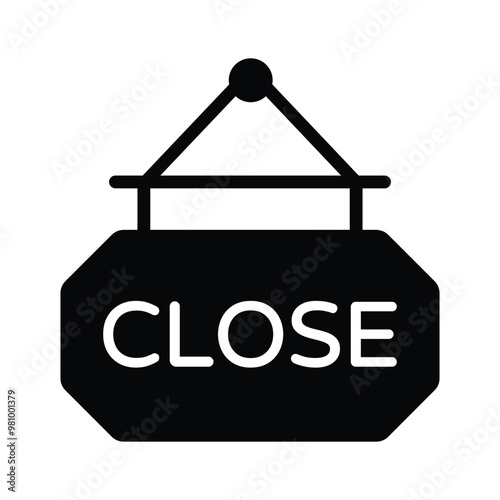 Show closure with this close sign icon for business hours