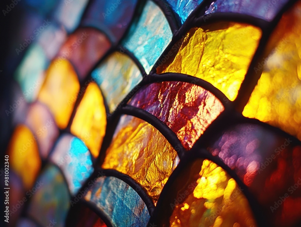 Stained Glass Window Close Up Stained Glass Window Close Up