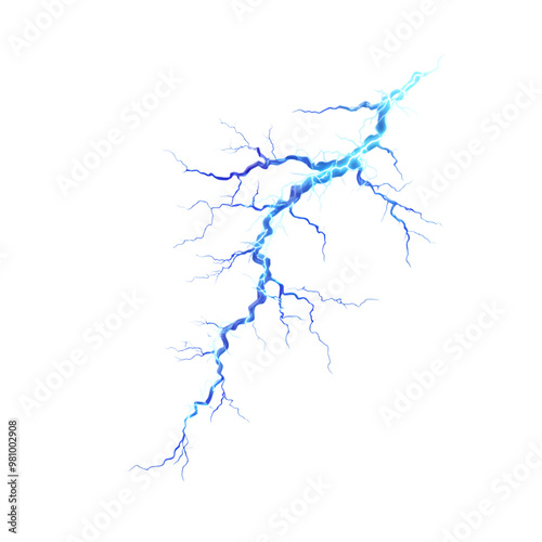 Blue lightning bolt transparent background electric spark energy power thunderstorm weat