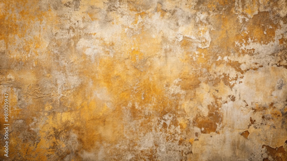 Textured ochre and greige grunge cement background with weathering and textures Textured ochre and greige grunge cement background with weathering and textures