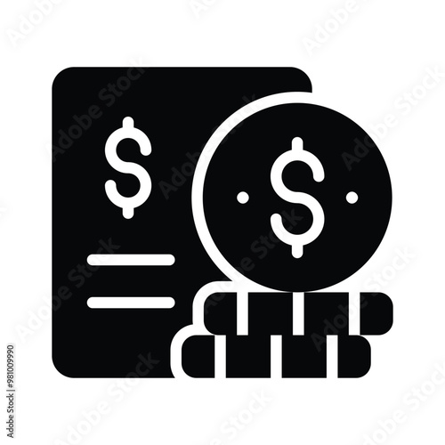 Bold cash money icon symbolizing wealth and income