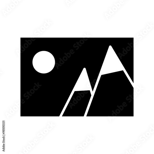 photo glyph icon