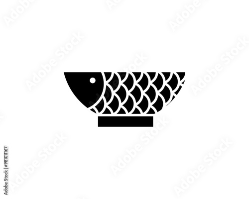 Poke bowl logo design unique