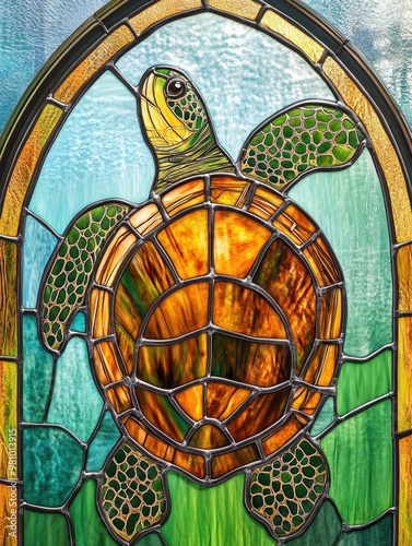 Stained Glass Turtle photo