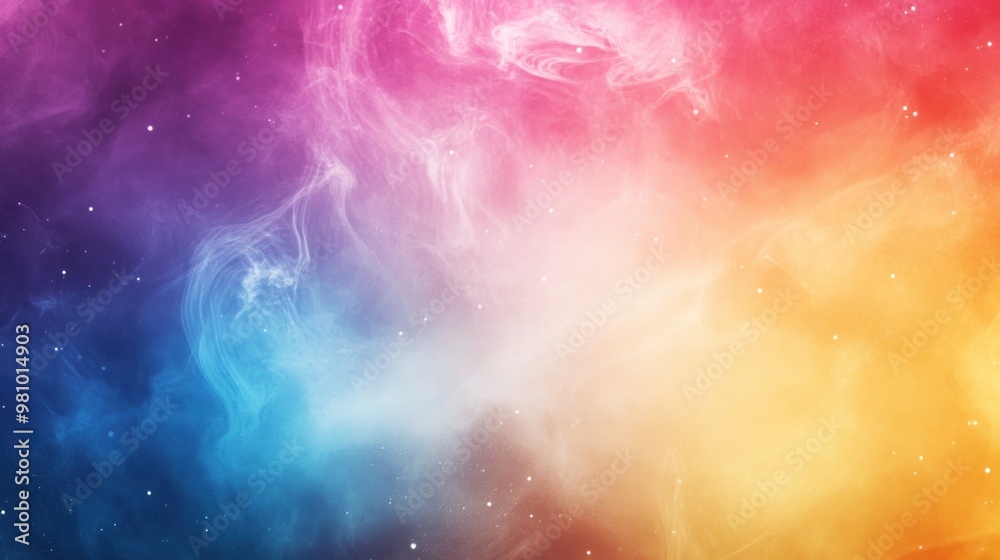 Fototapeta premium Abstract Colorful Nebula with Stars