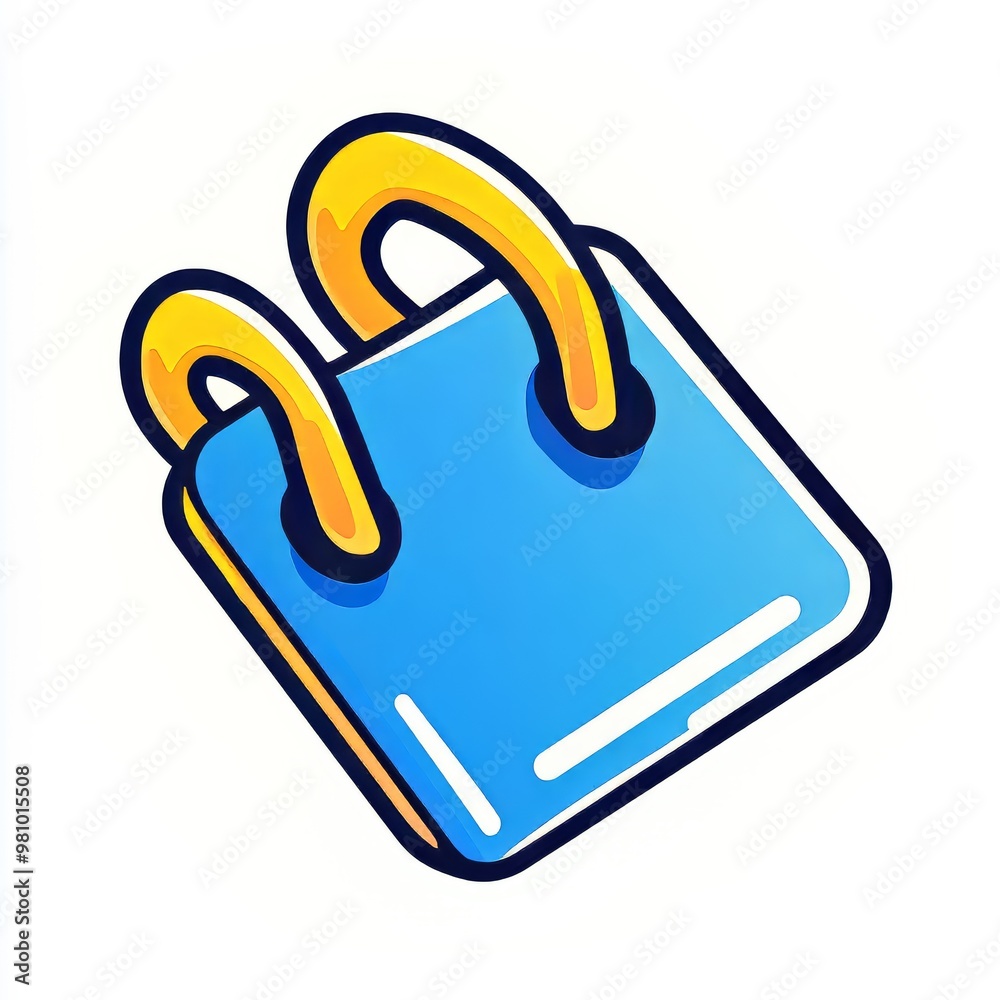 Colorful blue padlock with yellow shackle symbolizing security. Colorful blue padlock with yellow shackle symbolizing security.