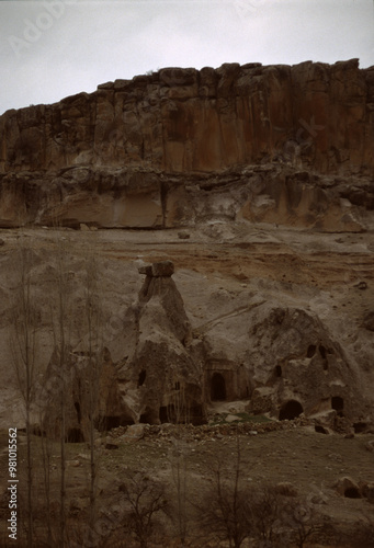 Ancient Cave Dwellings Amidst Rocky Terrain