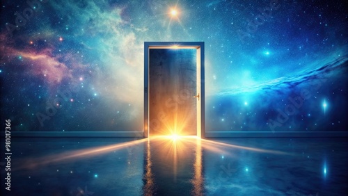 Mysterious dimensional doorway leading to alternate realities, portal, doorway, mysterious, dimension, fantasy, surreal