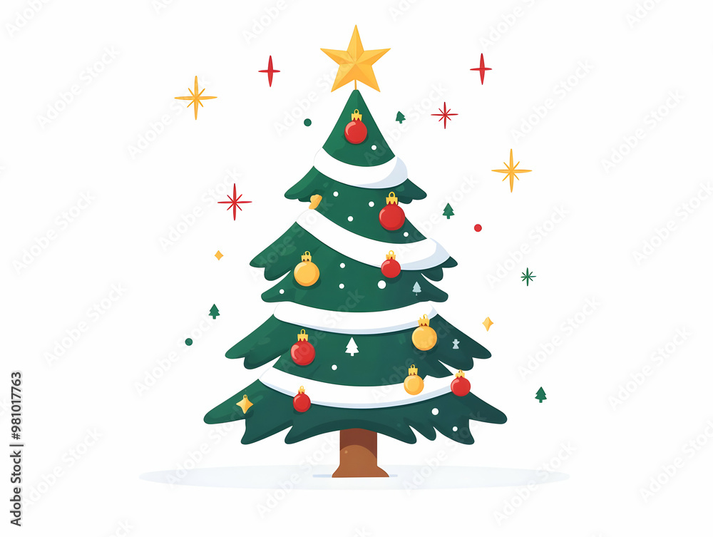 Flat Santas Green Christmas Tree Concept: Seamless Background with Cartoon-Style Eco-Friendly Design, Bright Colors & Zero Waste Elements for Text Integration Flat Santas Green Christmas Tree Concept: Seamless Background with Cartoon-Style Eco-Friendly Design, Bright Colors & Zero Waste Elements for Text Integration
