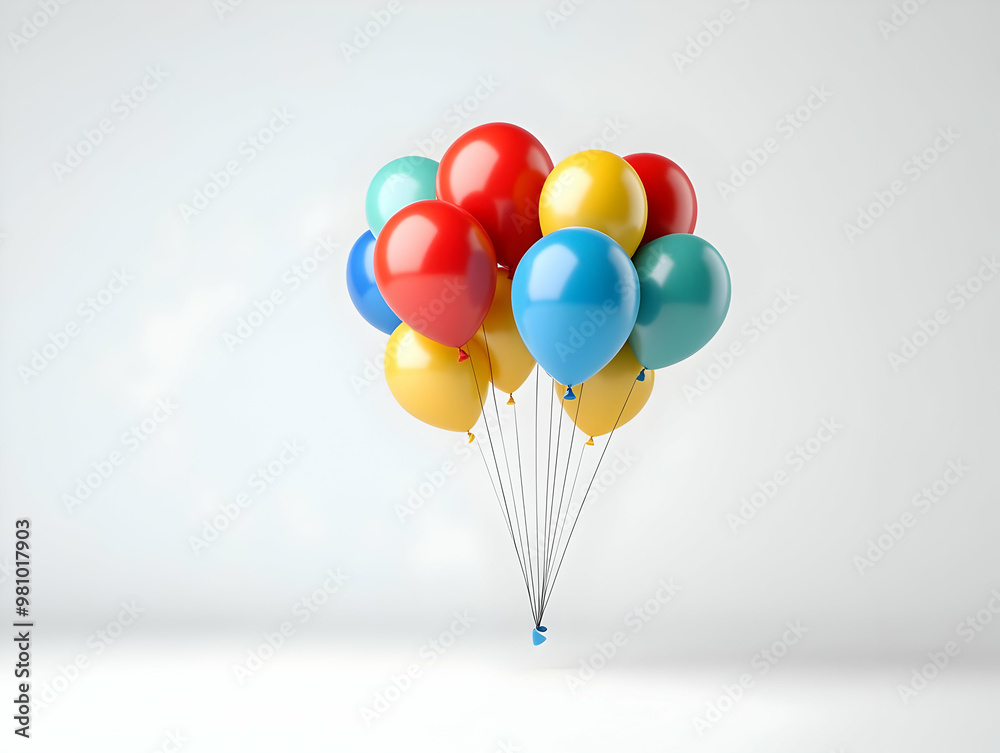 Flat Vector Illustration of a White Balloon Cluster on a Plain Background for New Year 2025 Celebration - Clean Design with Ample Copy Space Flat Vector Illustration of a White Balloon Cluster on a Plain Background for New Year 2025 Celebration - Clean Design with Ample Copy Space