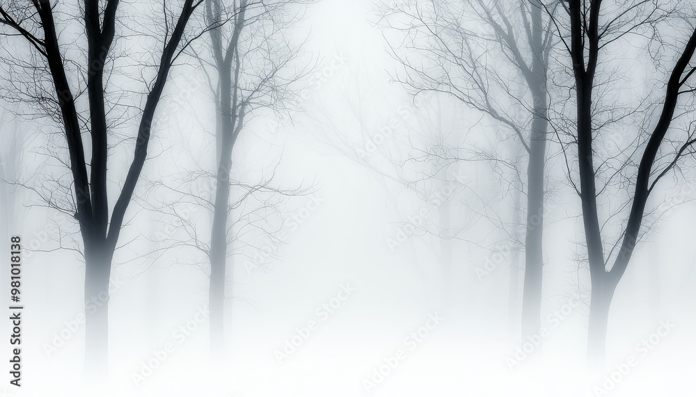Foggy Forest Abstracts, soft, abstract representations of trees and fog blending together