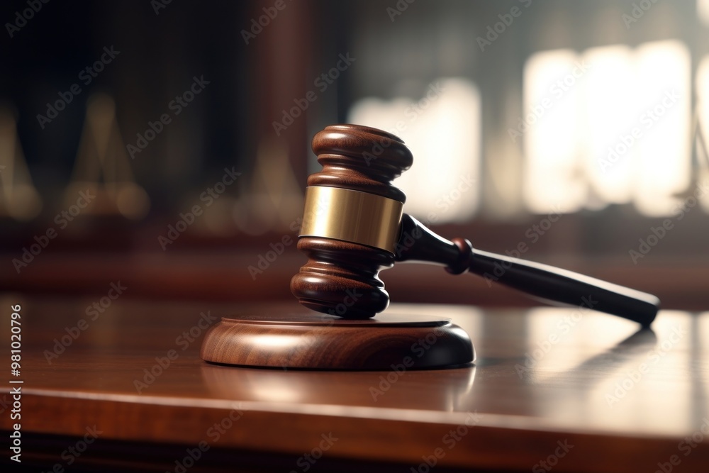 Judge is holding a gavel courtroom courthouse indoors. Judge is holding a gavel courtroom courthouse indoors.