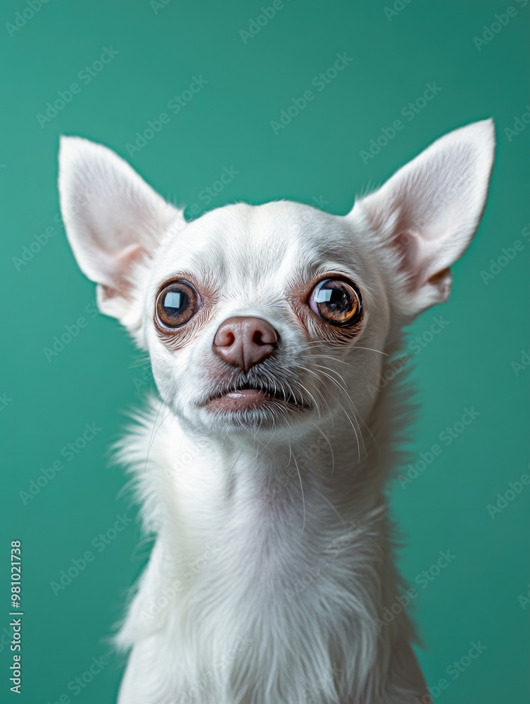 Small White Dog with Big Blue Eyes Small White Dog with Big Blue Eyes