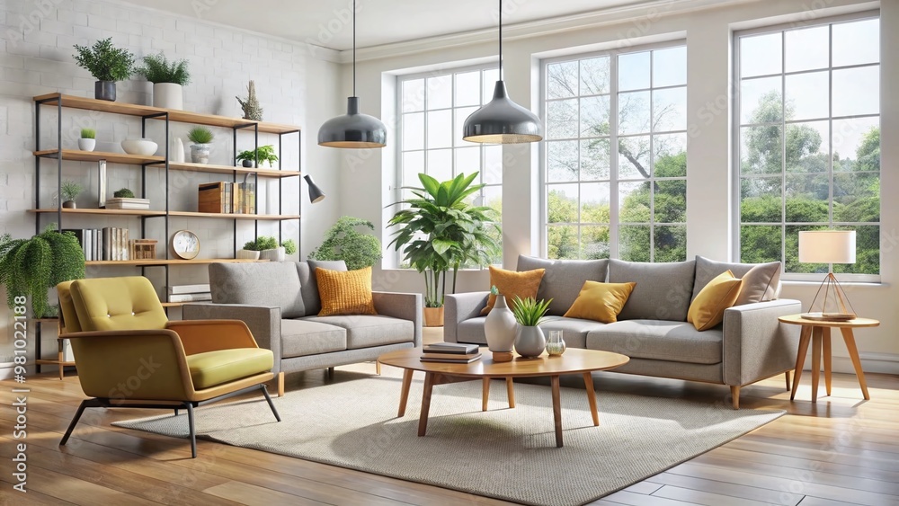 Stylish and functional affordable furniture collection featuring sleek sofas, modern coffee tables, and minimalist Stylish and functional affordable furniture collection featuring sleek sofas, modern coffee tables, and minimalist