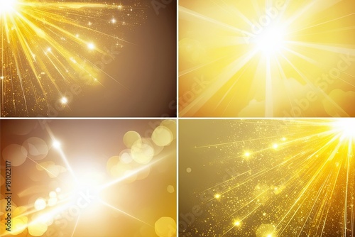 Radiant Light Transitions and Dreamy Sunshine Effects with Stunning Golden Overlays