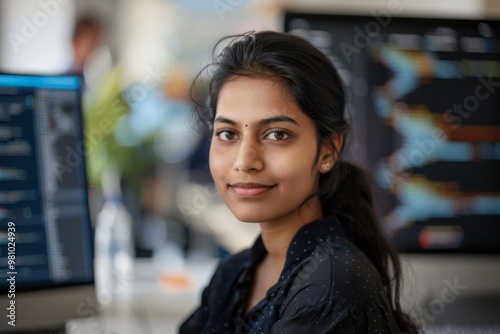 Portrait of a young female software developer