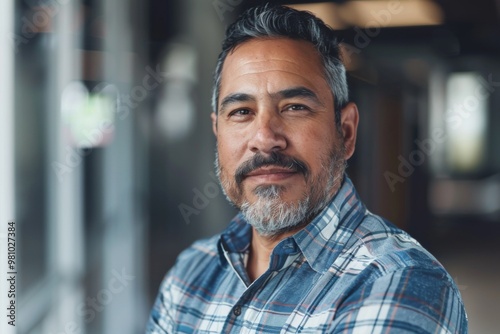 Portrait of a middle aged male Hispanic software developer