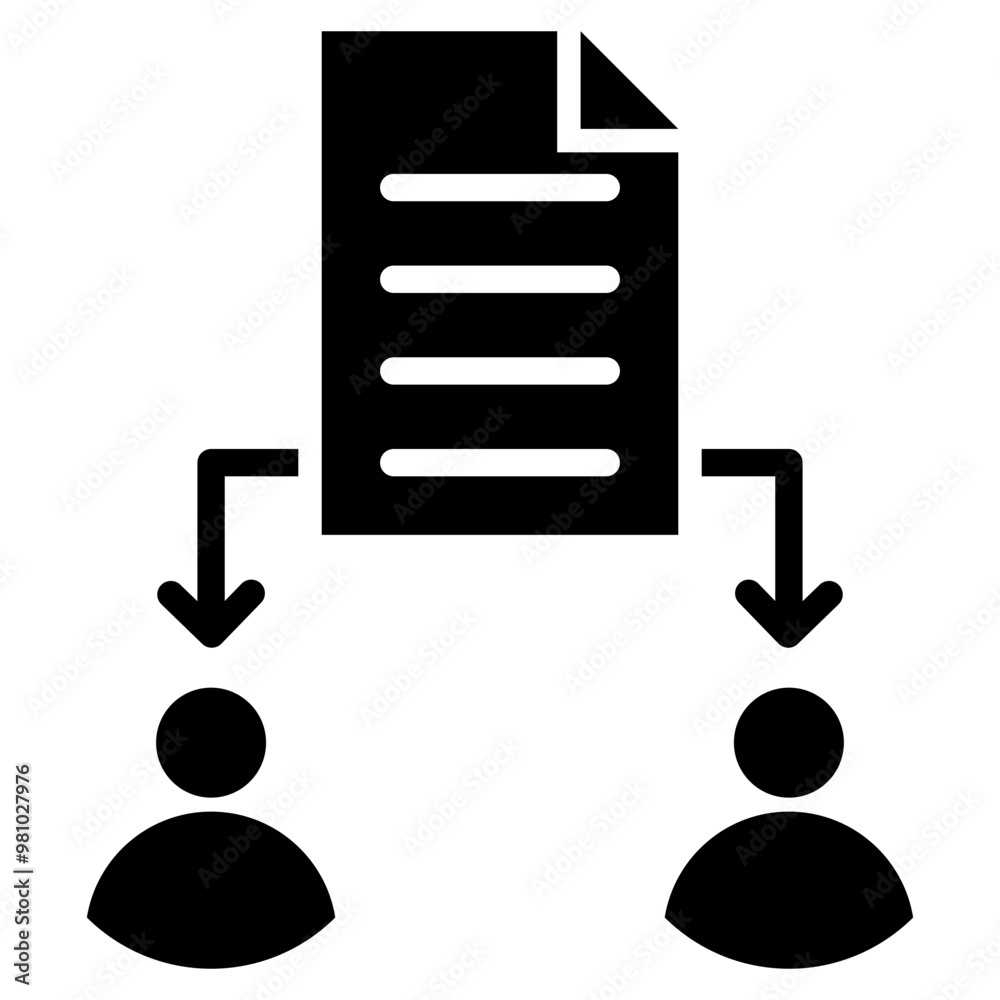 Delegate icon with glyph style Delegate icon with glyph style