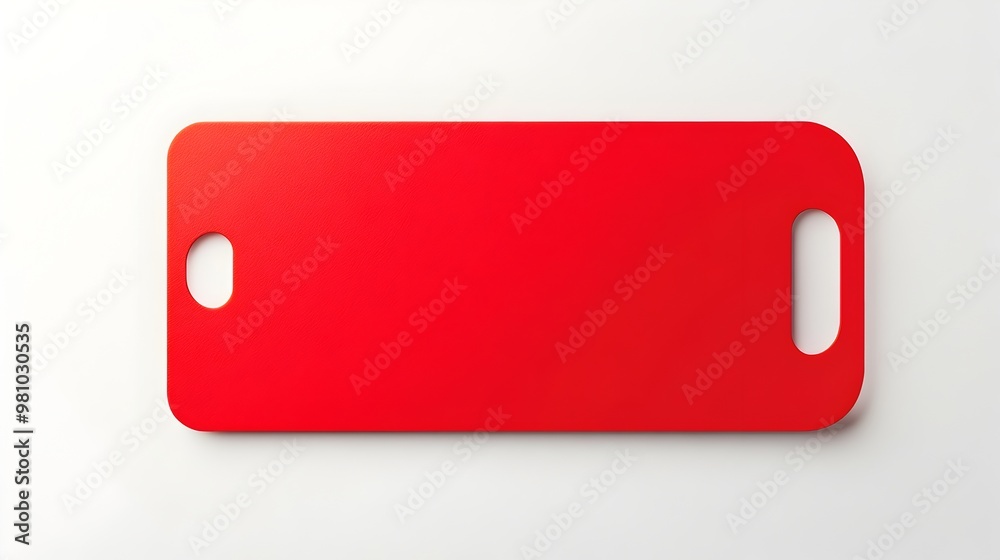 Red Minimal Flat Lay Studio Background with Copy Space