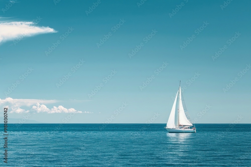 Fototapeta Sailboat sky transportation recreation.