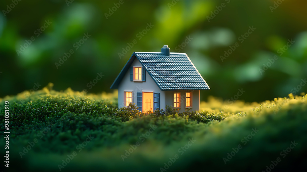 Small toy house buy or sell real estate financial. Home sales and home insurance. Sell or rental structure loan idea no problems buy defence future plan concept Small toy house buy or sell real estate financial. Home sales and home insurance. Sell or rental structure loan idea no problems buy defence future plan concept