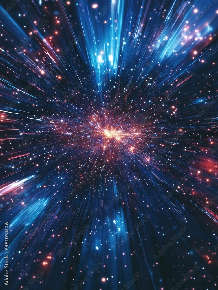 Fototapeta premium Starburst in Black Background