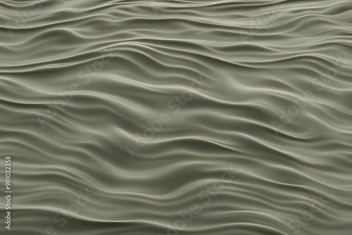 A muted olive green water ripple background with soft understated wave patterns, AI Generated