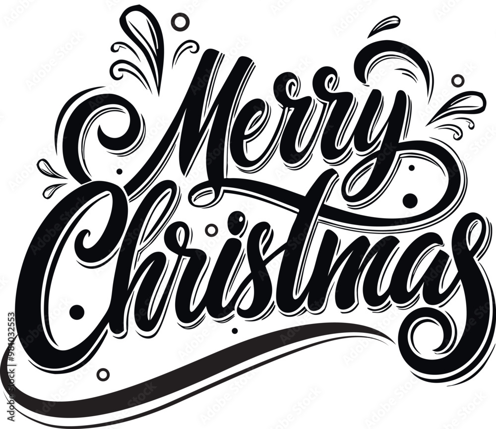 Handwritten calligraphy Merry Christmas isolated on white background. Vector holiday illustration element. Handwritten calligraphy Merry Christmas isolated on white background. Vector holiday illustration element.