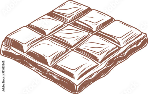 Chocolate bar clipart design illustration